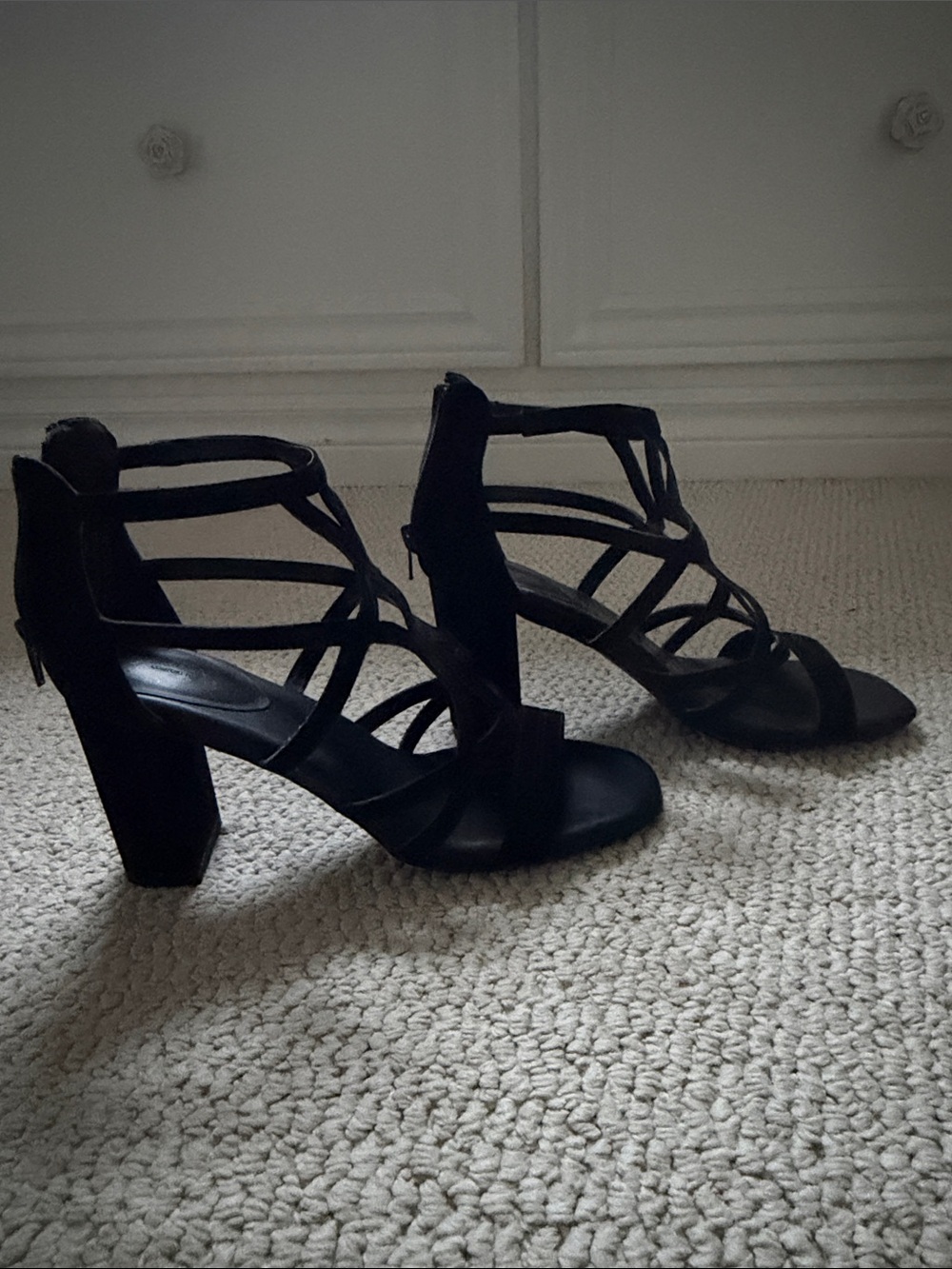 Ardene Black Lace-Up Strappy Heels